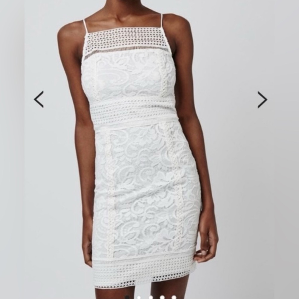 Topshop White Lace Dress. Size: US 6